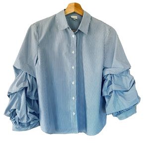 A NEW DAY | Blue & White Striped Blouse